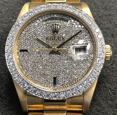 rolex azul yellow gold for sale|rolex diamond dial.